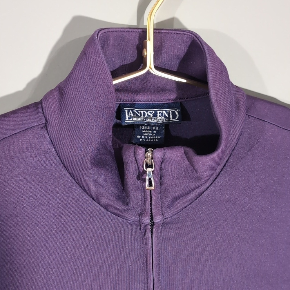 Lands' End Purple Full Zip Athletic Jacket - Picture 3 of 9
